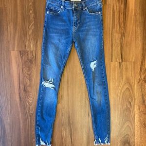 Free People Raw High Rise Jeggingn